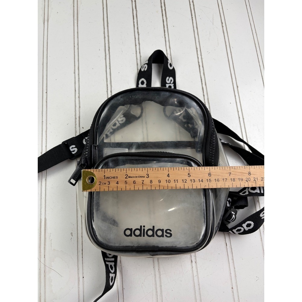 Adidas Original Transparent Clear Mini Festival Concert Backpack Bag Unisex - Picture 9 of 9
